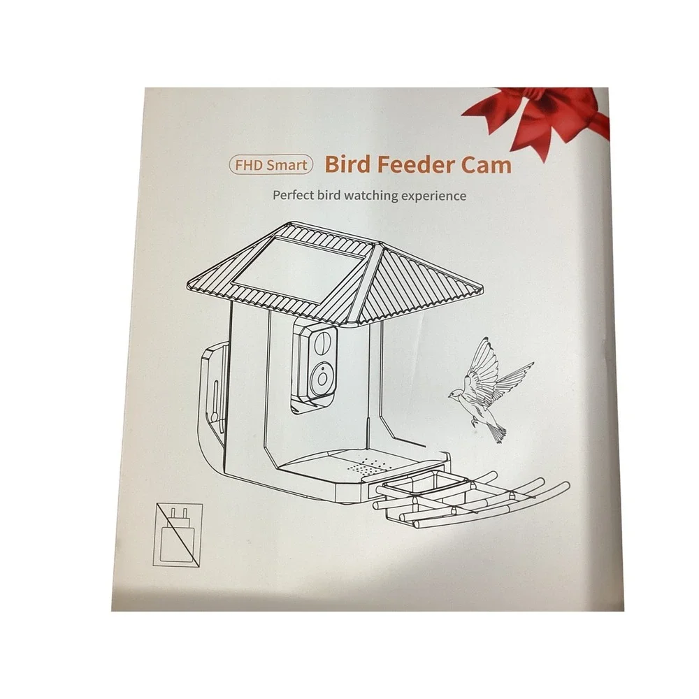 Smart Bird Feeder w/ camera, AI Bird Species Identification Solar Powered Panel